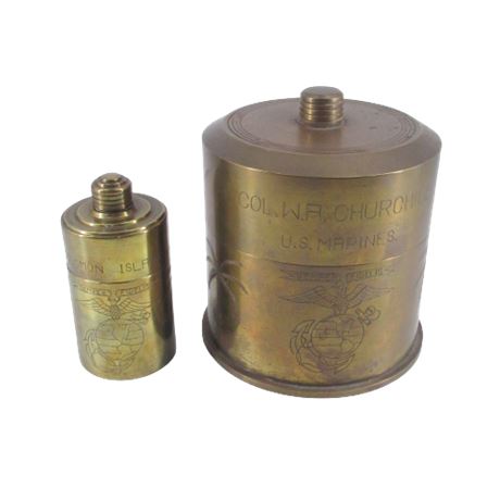 Brass U.S. Marines Tobacco Cans