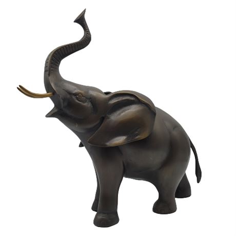 Vintage Catco Solid Brass Elephant Figurine