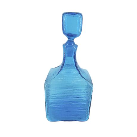 Blue Blenko Glass Decanter