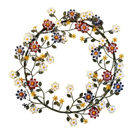 Metal Floral Wreath