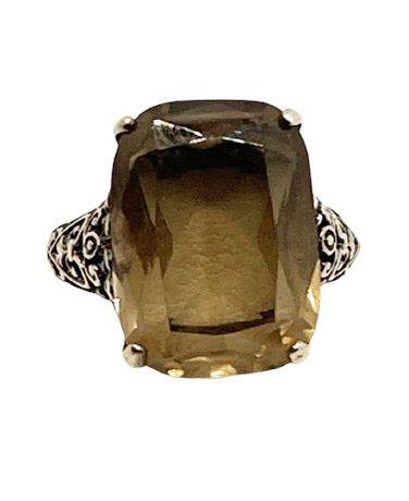 Sterling Silver Smokey Quartz Ring