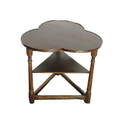 Hardwood 3-Leaf Clover Lamp Table