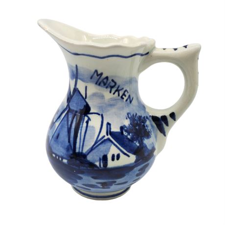 Small Delft Blue Porcelain Pitcher