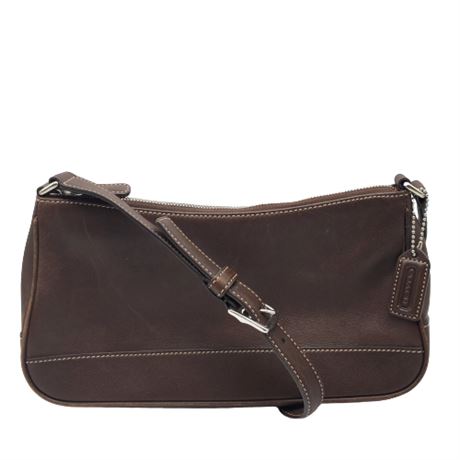 Coach Hampton Brown Leather Demi Shoulder Bag