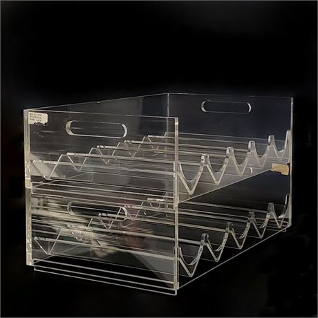 Mid-Century Lucite Acrylic Stacking Wine Rack