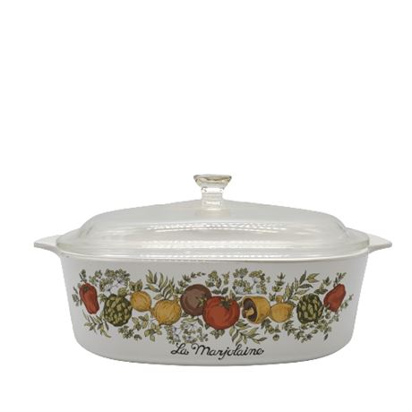 Vintage Corning Ware Spice of Life 2 Qt Square Casserole w/ Lid