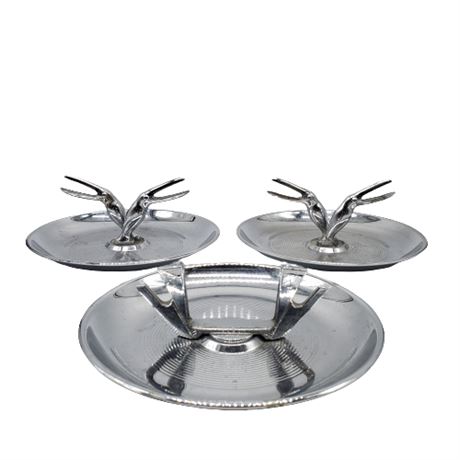 Vintage Chrome Ashtrays