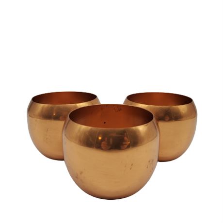 Vintage Coppercraft Guild Copper Rocks Glasses