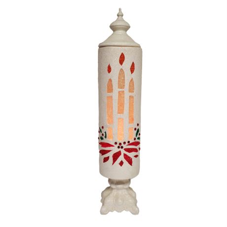 Vintage Ceramic Christmas Glitter Lamp