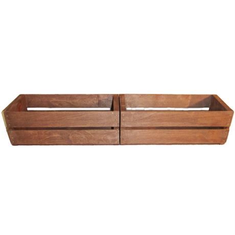 Pair of Hardwood Storage Boxes