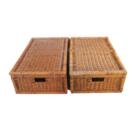 Pair of Wicker Storage Boxes