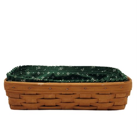 Longaberger 1995 Bread Basket w/ Fabric Liner