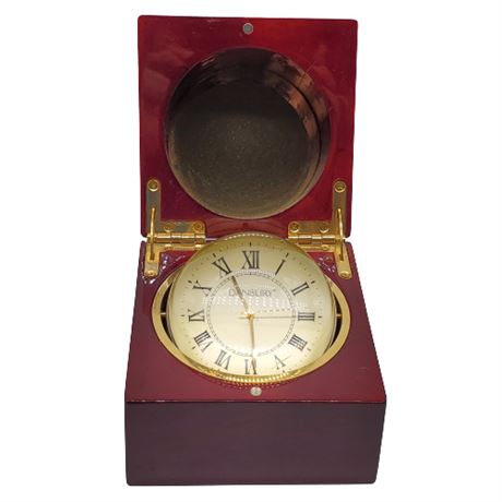 Things Remembered Mahogany Box w/ Danbury Ship's Clock