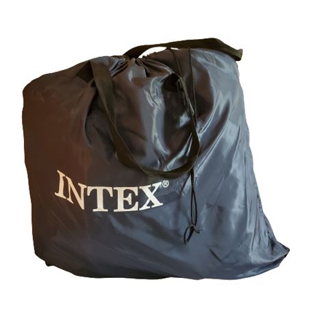 Intex Raised Comfort Queen Size Air Mattress w/ Built-In Pump
