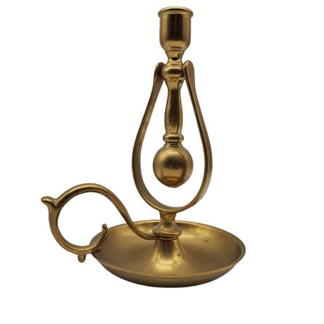 Solid Brass Nautical Swinging Pendulum Ship Candle Holder