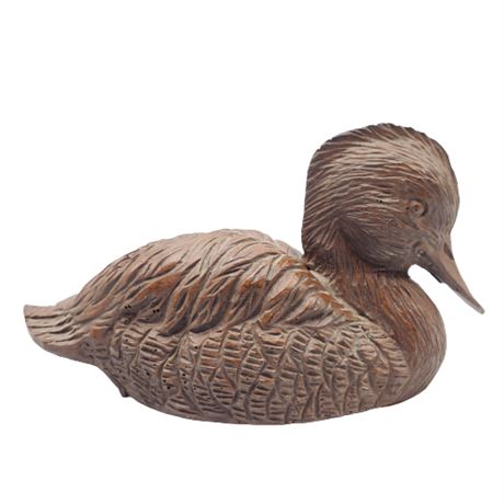 Red Mill Mfg. Hand Carved Wood Duck Figurine