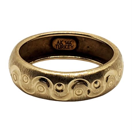 Signed Atasay Kuyumculuk 14K Gold Band