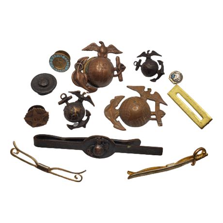 Vintage US Marine Corps Items Lot