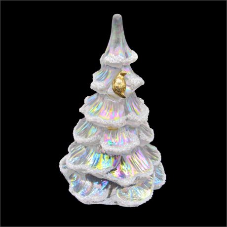Fenton Opalescent Ice Blue Bird Tree