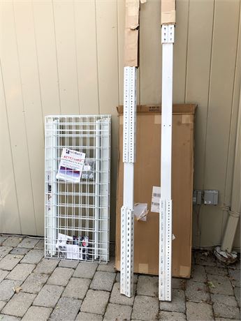 SafeRacks White Metal Garage Storage Rack and Accessories Kit