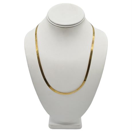 10K Gold Italian Herringbone Necklace