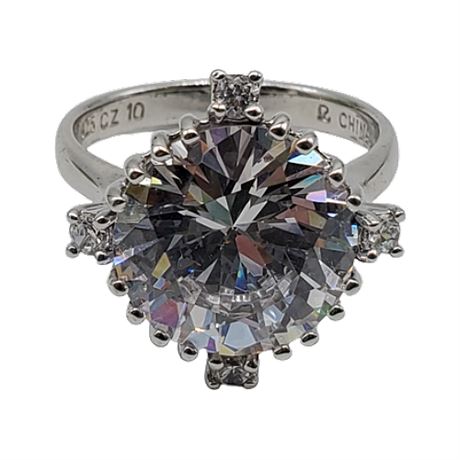 Sterling Silver CZ Cocktail Ring
