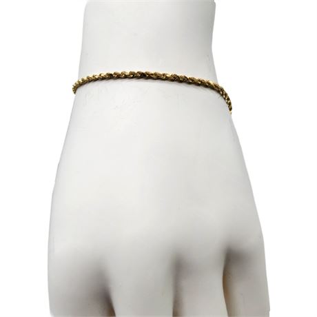 14K Gold OroAmerica Rope Chain Bracelet