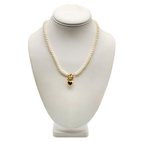 Peter Brams 14K Gold & Freshwater Pearl Toggle Necklace