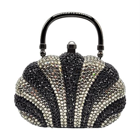 Small Shell Shaped Rhinestone Clutch