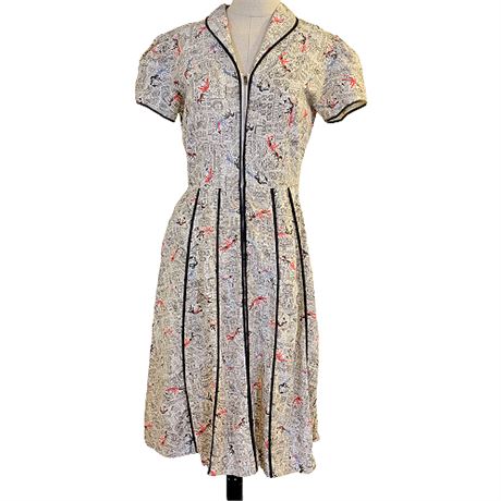 Vintage Hansom Cab House Dress