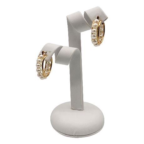 14K Gold & Freshwater Pearl Earrings