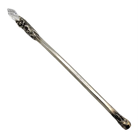 Pewter Moon Goddess Crystal Wand