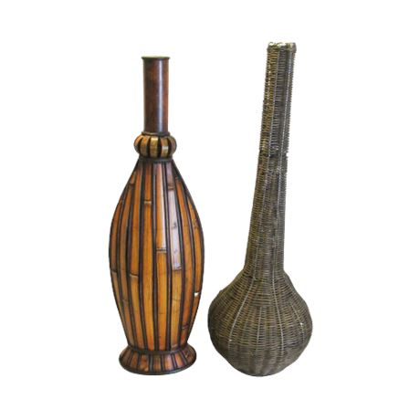 Decorative Bamboo / Wicker Vases