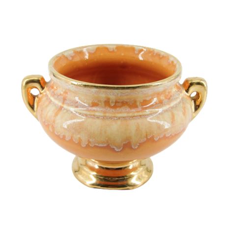 23 K Electroplated Gold Trim Vase
