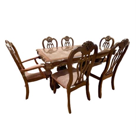 Transitional Dining Table and Chairs