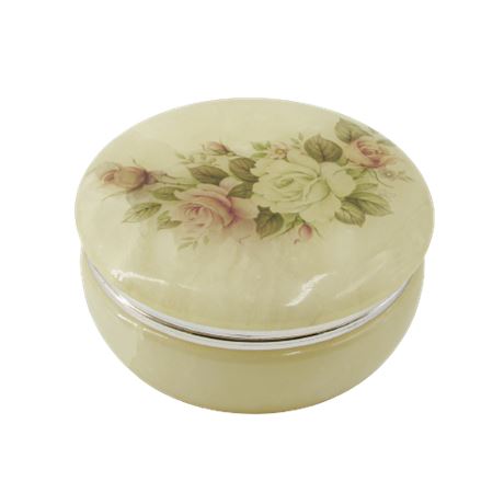 Vintage Alabaster Powder Jar