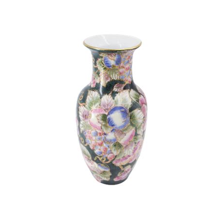 Hand-Painted Fruit Vase