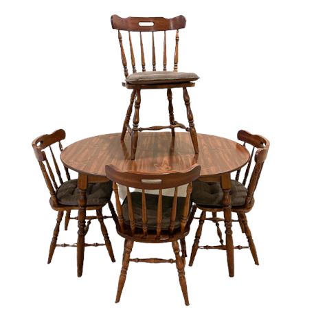 Colonial Style Dining Table and Chairs