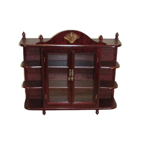 Solid Wood Wall-Mounted Display Cabinet