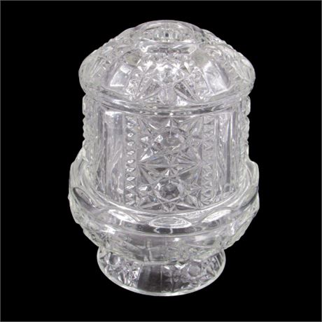 Indiana Glass Candle Holder w/ Dome