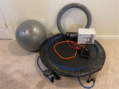 Trampoline & Exercise Lot