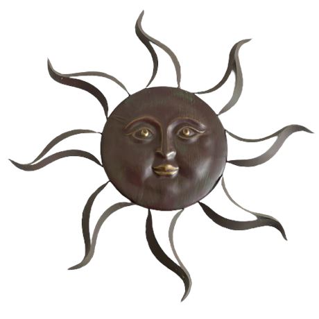 Metal Sun Wall Decor