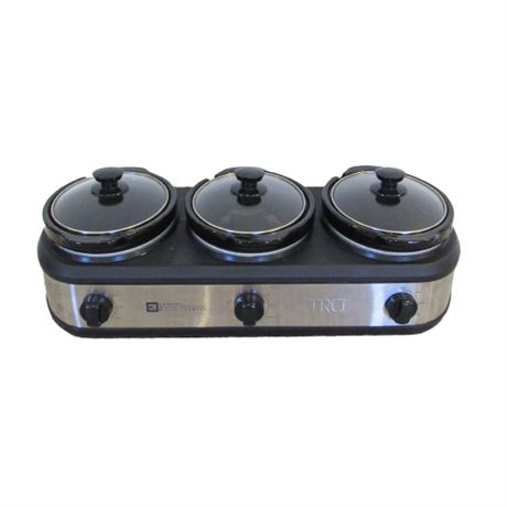 Tru 3X 2.5 Quart Slow Cooker Buffet Server