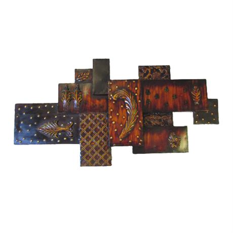 Overlay Abstract Metal Wall Art Panel