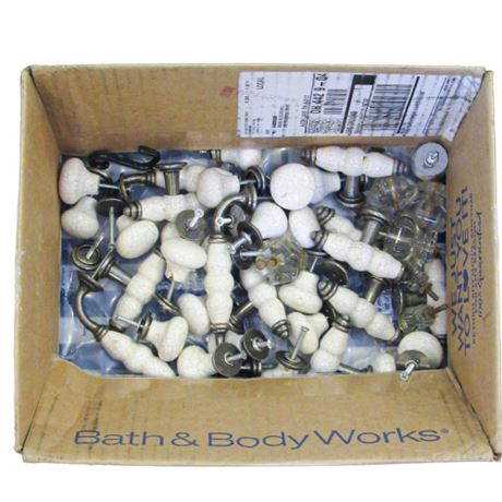 Box Lot of Stone / Glass Door Handles