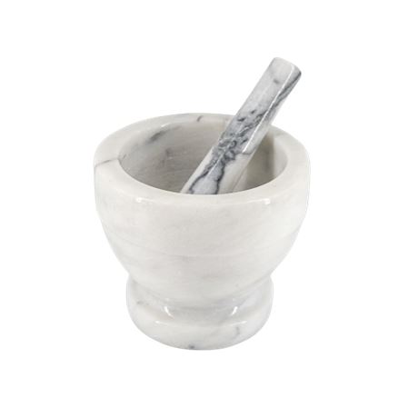 White Marble Mortar and Pestle