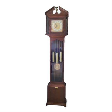 Oak & Walnut Handcrafted Grandfather Clock with German