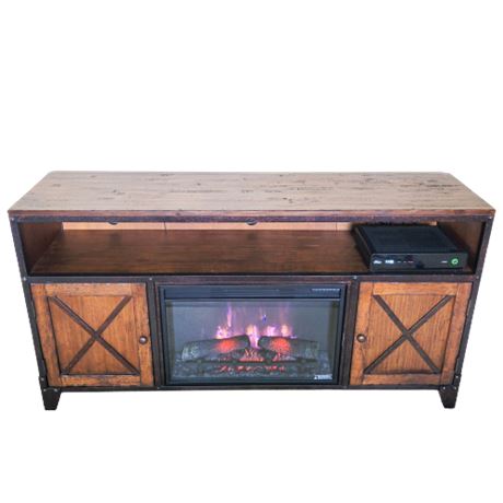 Bell'O Classic Flame Pine / Composite TV Stand