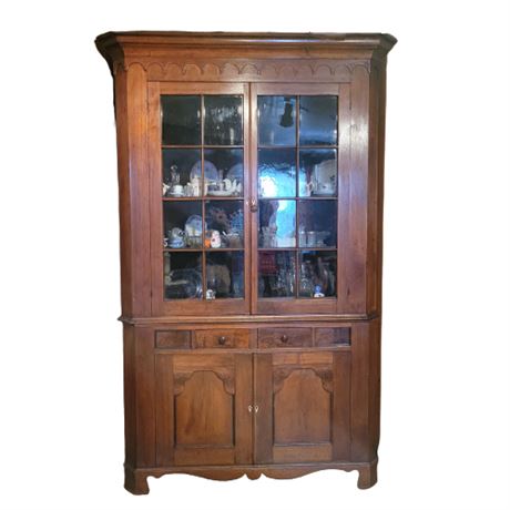 Large Antique Corner Hutch