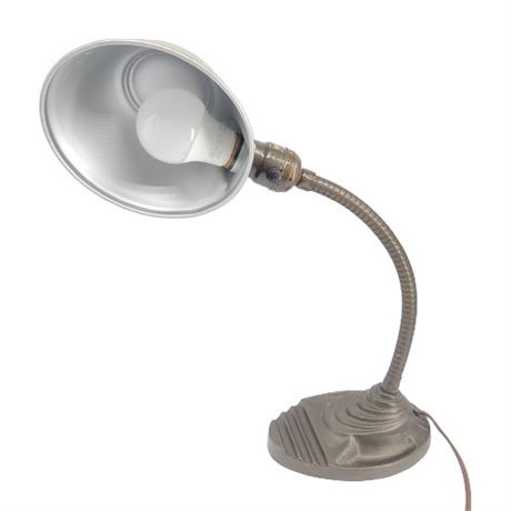 Vintage Flexneck Metal Eagle Portable Lamp
